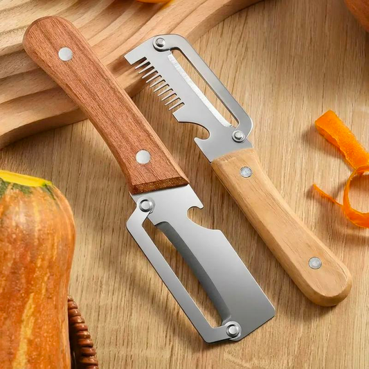 Stainless Steel Peeler & Shredder - Fast Fruit & Potato Skin Remover