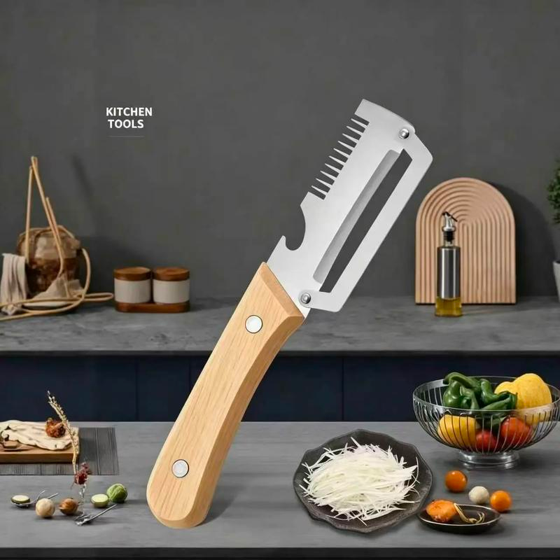 Stainless Steel Peeler & Shredder - Fast Fruit & Potato Skin Remover