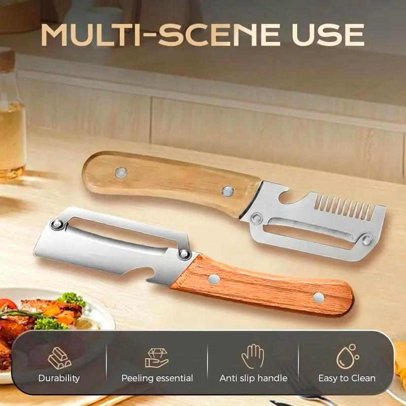 Stainless Steel Peeler & Shredder - Fast Fruit & Potato Skin Remover