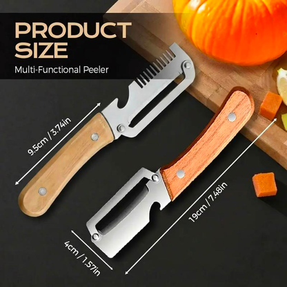 Stainless Steel Peeler & Shredder - Fast Fruit & Potato Skin Remover