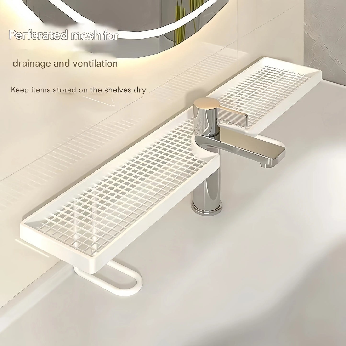 Bathroom Sink Organizer - Countertop Caddy For Soap, Sponges & Toiletries