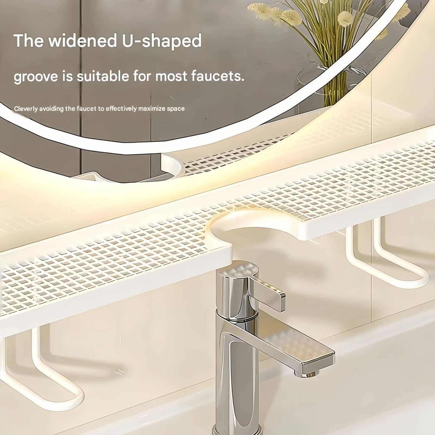 Bathroom Sink Organizer - Countertop Caddy For Soap, Sponges & Toiletries