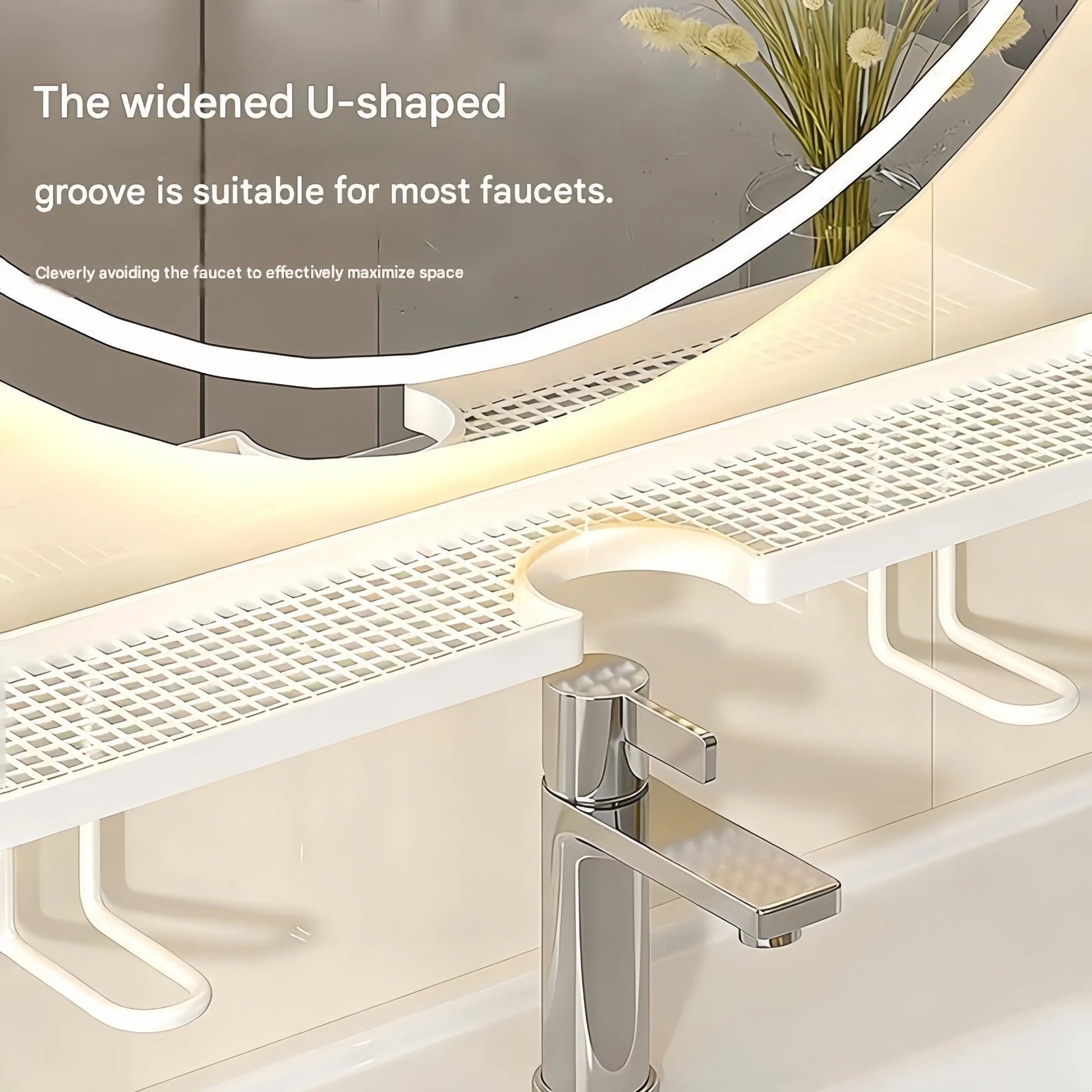 Bathroom Sink Organizer - Countertop Caddy For Soap, Sponges & Toiletries
