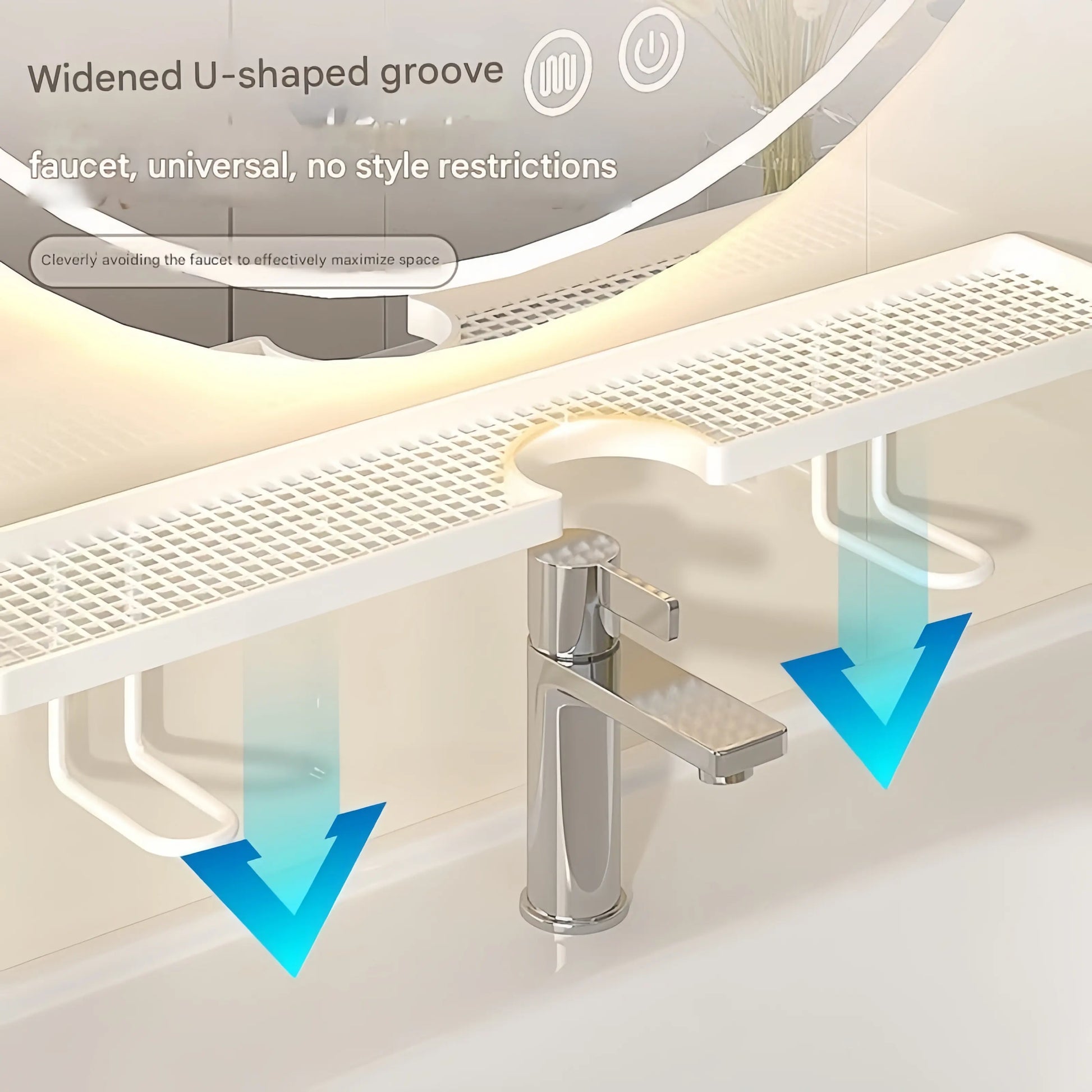 Bathroom Sink Organizer - Countertop Caddy For Soap, Sponges & Toiletries