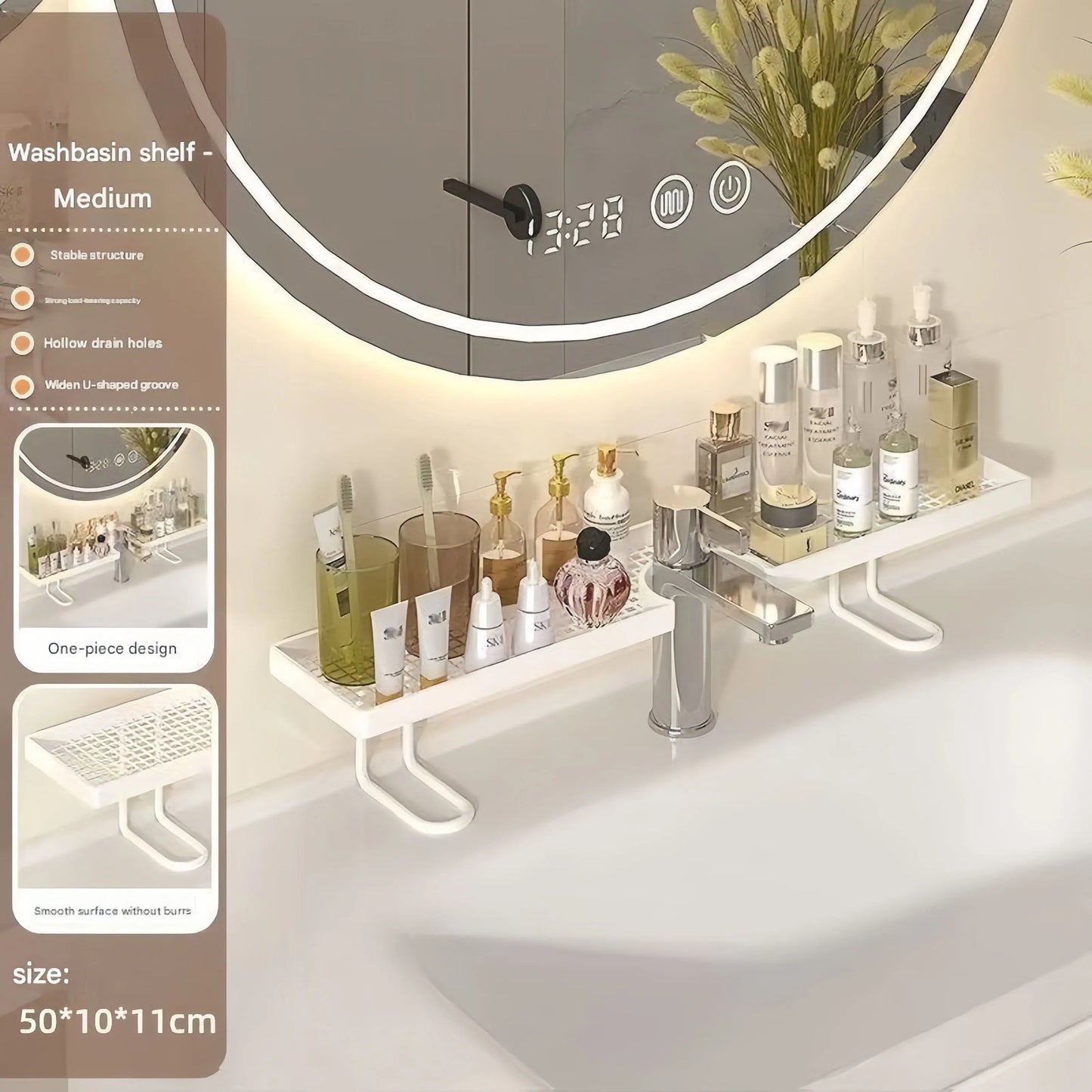 Bathroom Sink Organizer - Countertop Caddy For Soap, Sponges & Toiletries