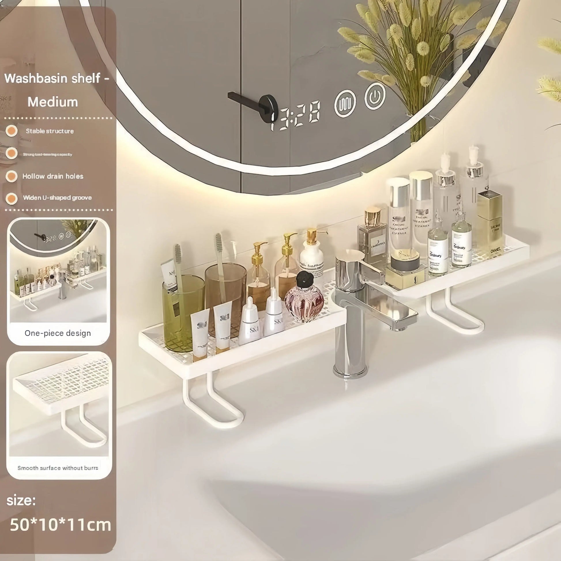 Bathroom Sink Organizer - Countertop Caddy For Soap, Sponges & Toiletries
