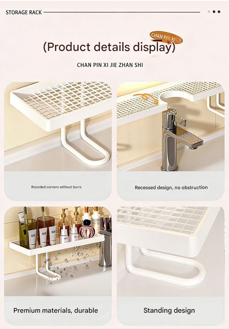 Bathroom Sink Organizer - Countertop Caddy For Soap, Sponges & Toiletries