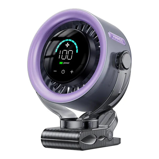 Rechargeable Clip-On Portable Fan - Flexible Tripod Fan for Car, Stroller & Desk