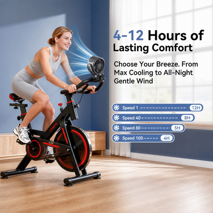 Rechargeable Clip-On Portable Fan - Flexible Tripod Fan for Car, Stroller & Desk