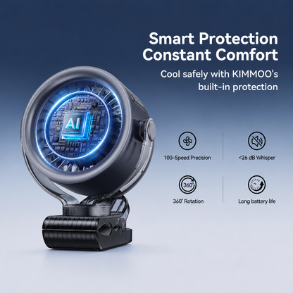 Rechargeable Clip-On Portable Fan - Flexible Tripod Fan for Car, Stroller & Desk