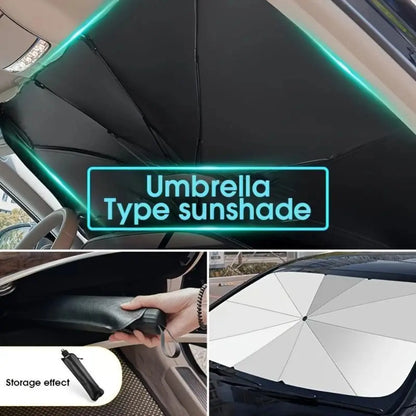 Foldable Car Windshield Sunshade Umbrella - Portable UV Blocking Car Cooling Shade