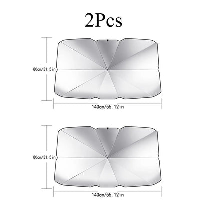 Foldable Car Windshield Sunshade Umbrella - Portable UV Blocking Car Cooling Shade