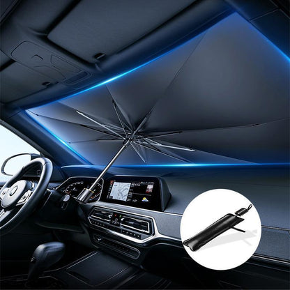 Foldable Car Windshield Sunshade Umbrella - Portable UV Blocking Car Cooling Shade
