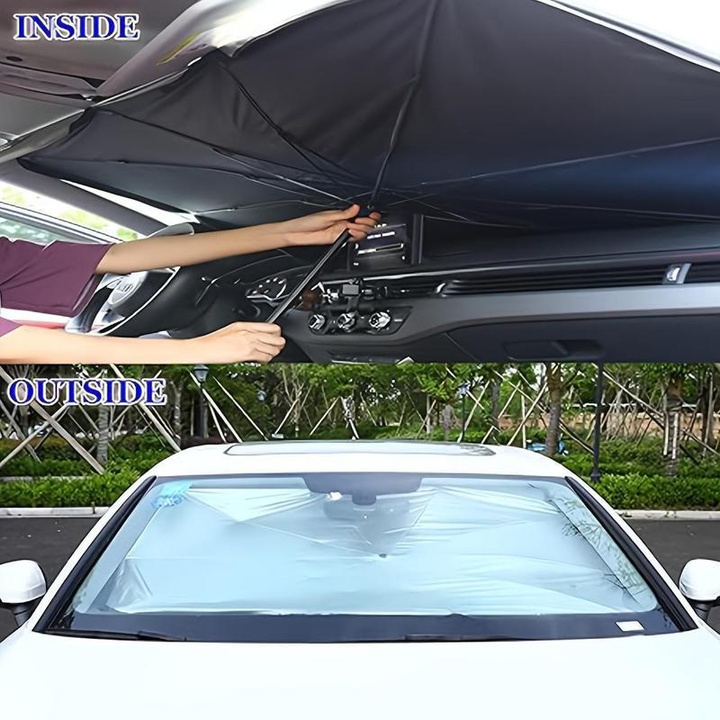 Foldable Car Windshield Sunshade Umbrella - Portable UV Blocking Car Cooling Shade