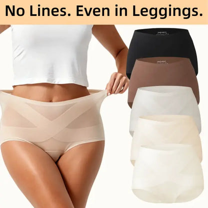 Women’s Seamless High-Waist Underwear - 5 Pack No-Show Briefs
