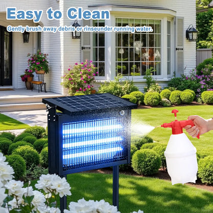 Mosquito Forcefield - Solar Powered Bug Zapper for Mosquitos, Flies, Wasps, Fruit Flies