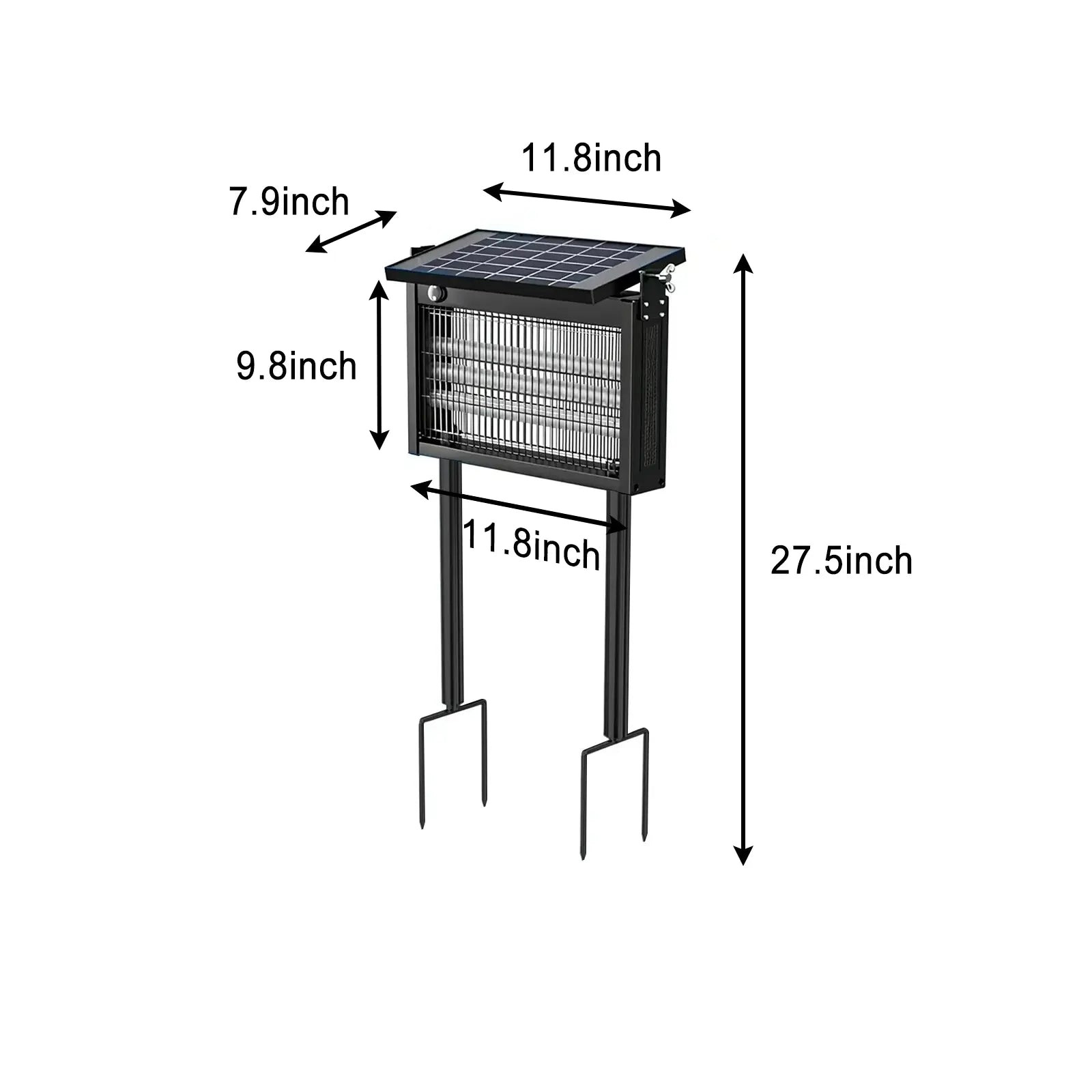 Mosquito Forcefield - Solar Powered Bug Zapper for Mosquitos, Flies, Wasps, Fruit Flies