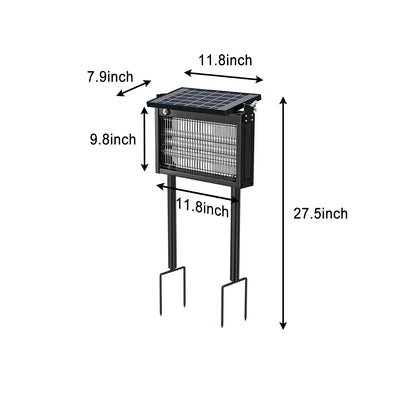 Mosquito Forcefield - Solar Powered Bug Zapper for Mosquitos, Flies, Wasps, Fruit Flies