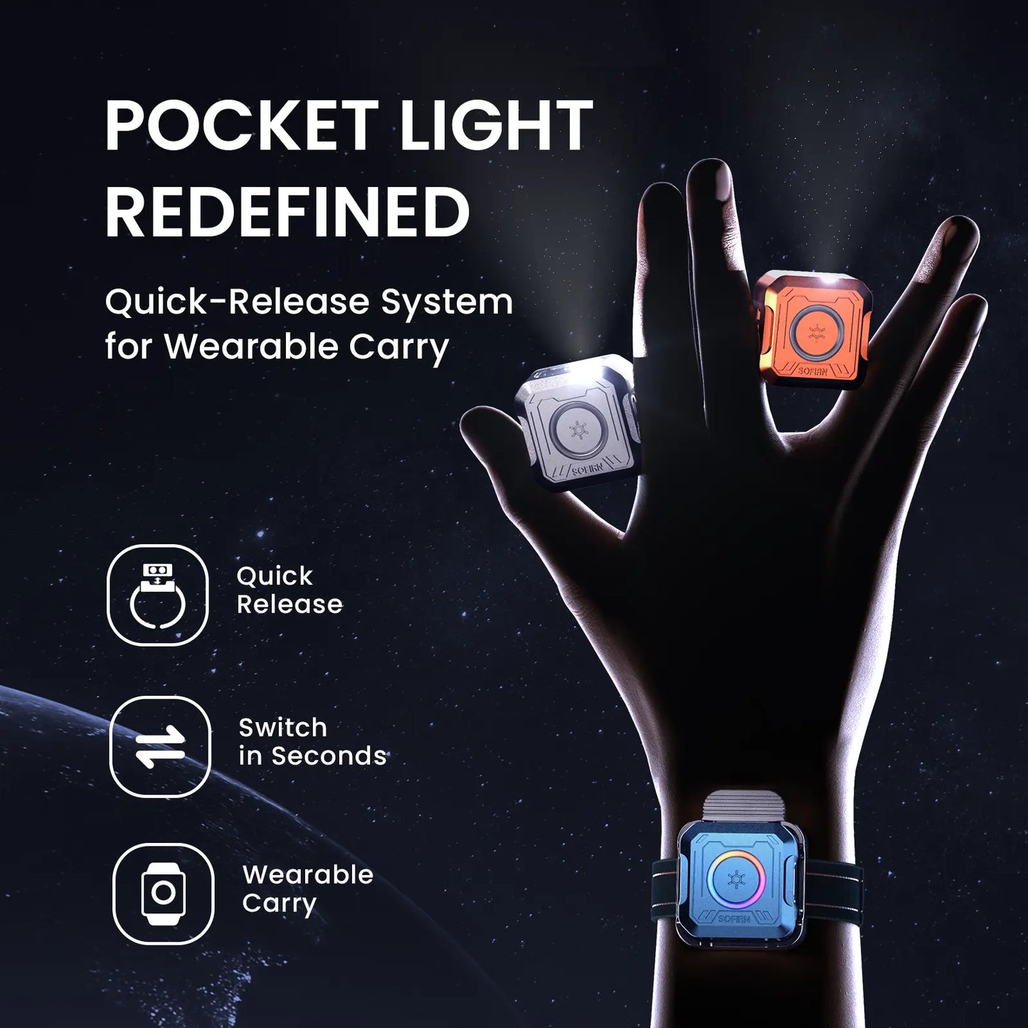 Mini Pocket Flashlight - Rechargeable Portable EDC Work Light