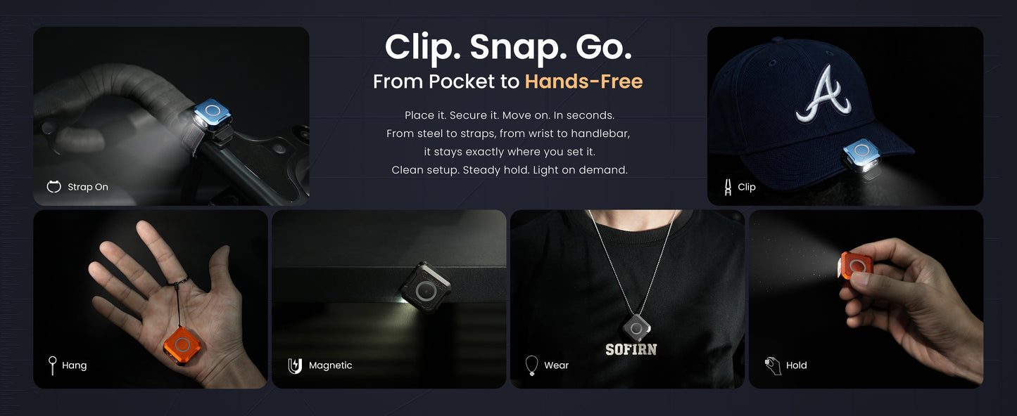 Mini Pocket Flashlight - Rechargeable Portable EDC Work Light