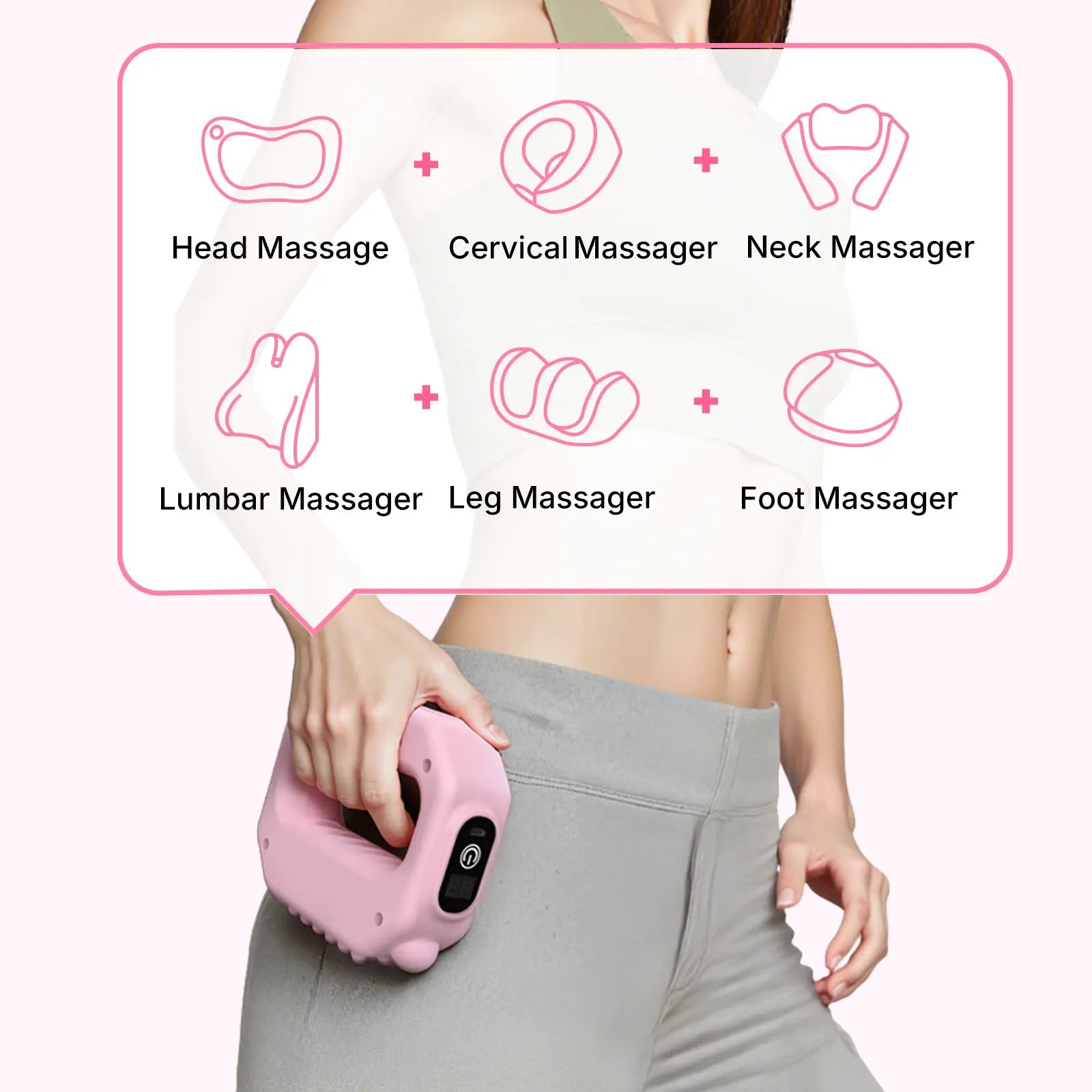 Portable Vibration Massager - Cordless 6-Speed Body Relief Massager