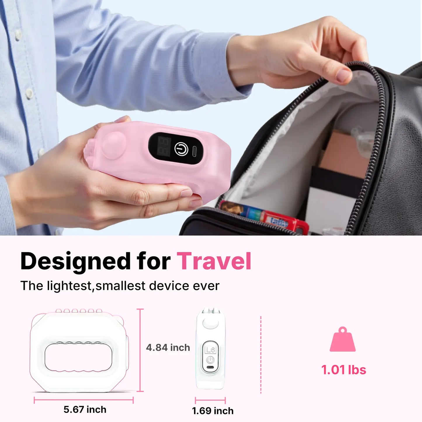 Portable Vibration Massager - Cordless 6-Speed Body Relief Massager