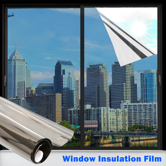 One-Way Privacy Window Film - Heat Blocking Static Cling Home Tint