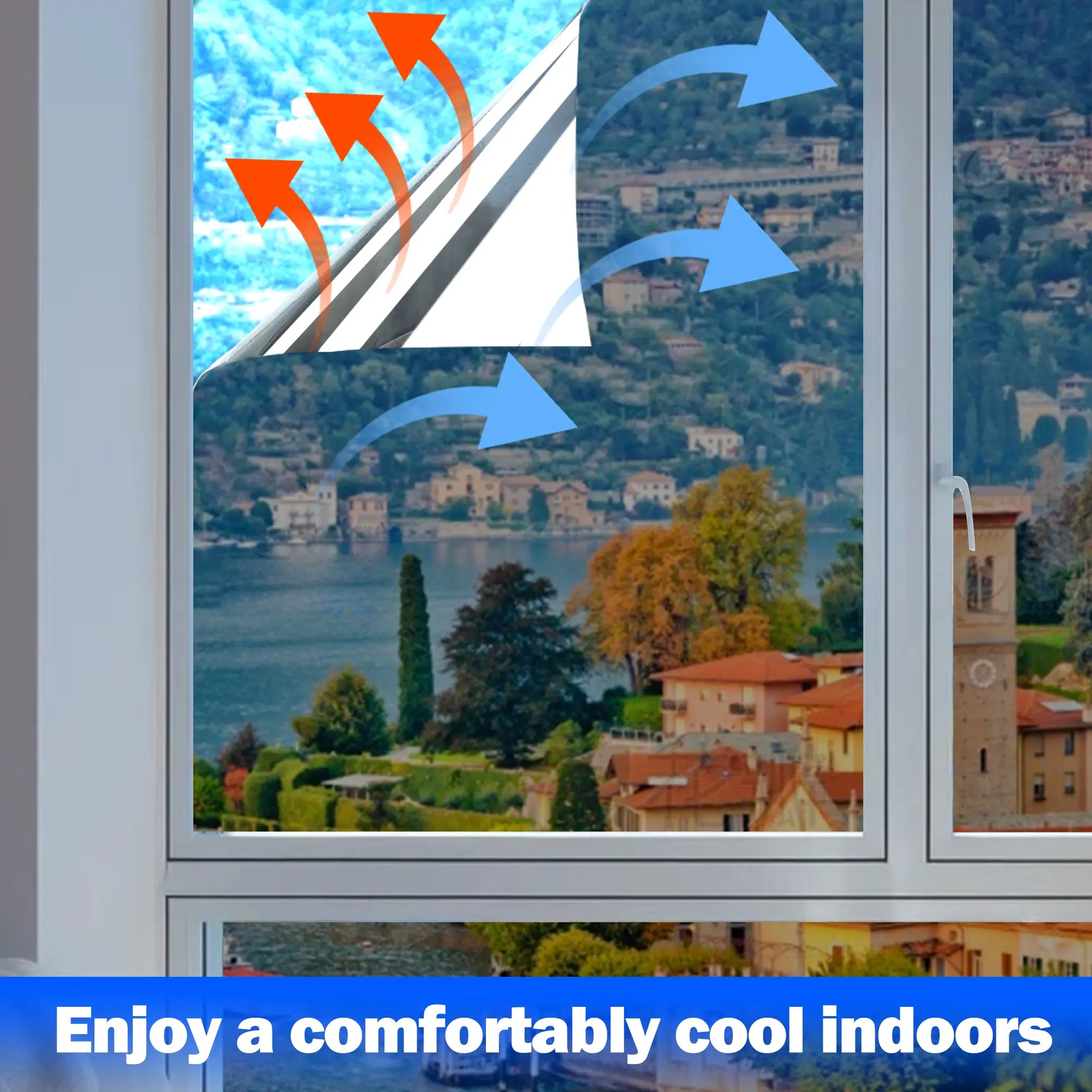 One-Way Privacy Window Film - Heat Blocking Static Cling Home Tint