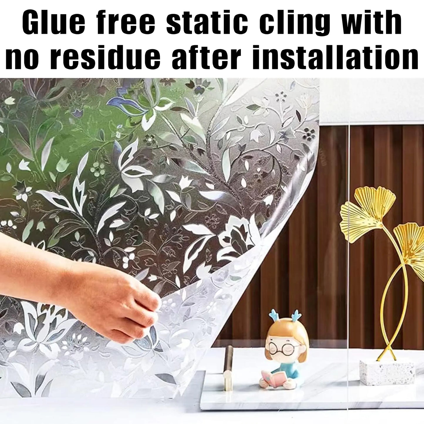 One-Way Privacy Window Film - Heat Blocking Static Cling Home Tint