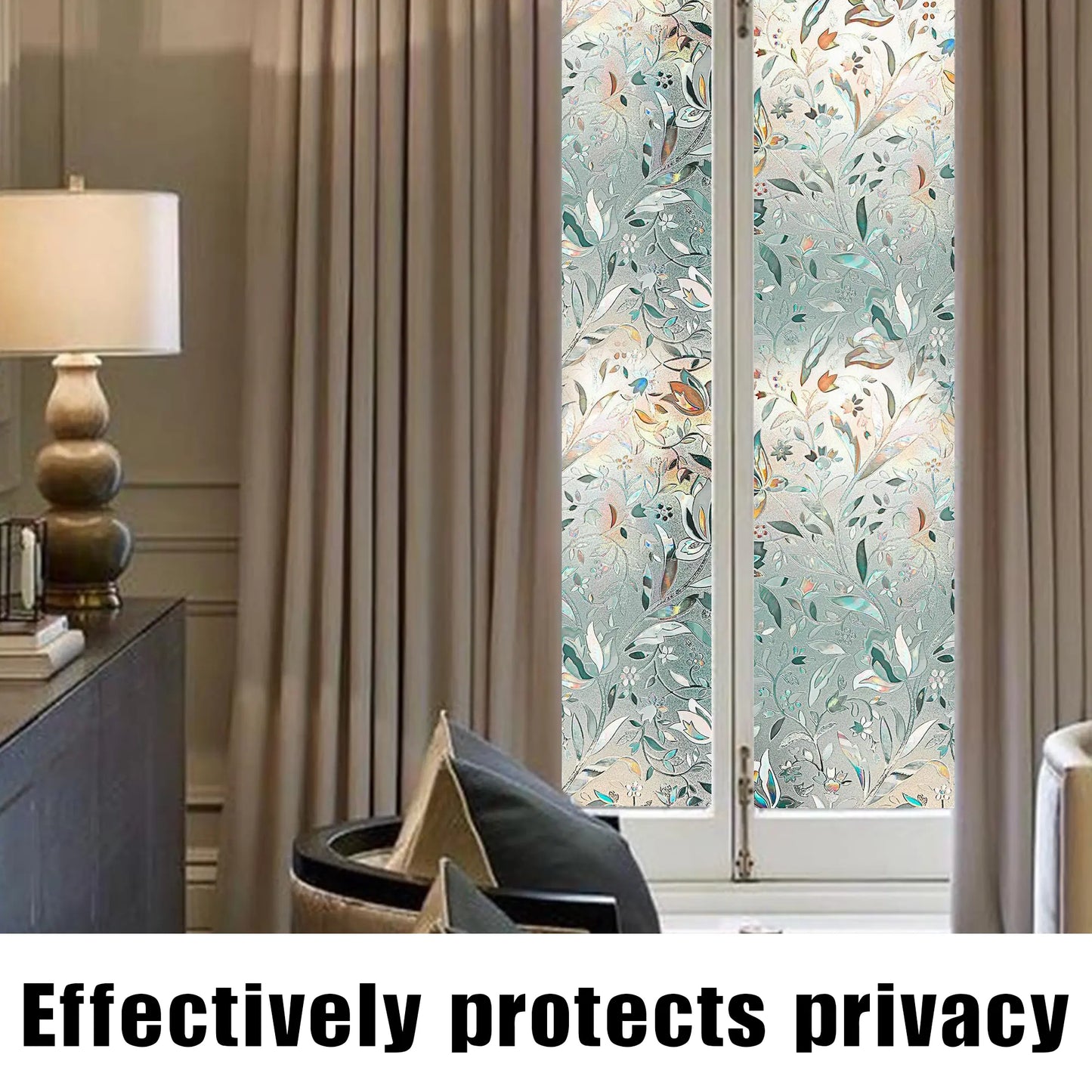 One-Way Privacy Window Film - Heat Blocking Static Cling Home Tint