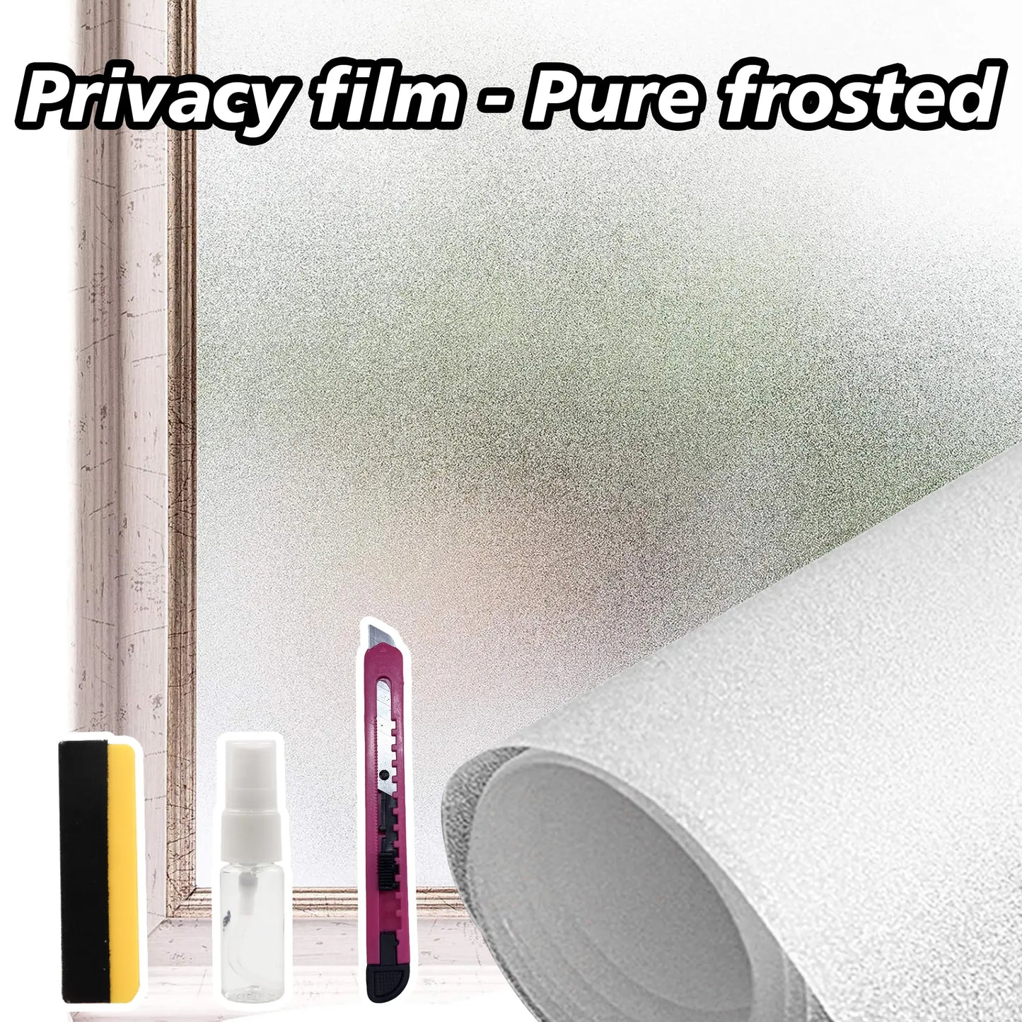 One-Way Privacy Window Film - Heat Blocking Static Cling Home Tint