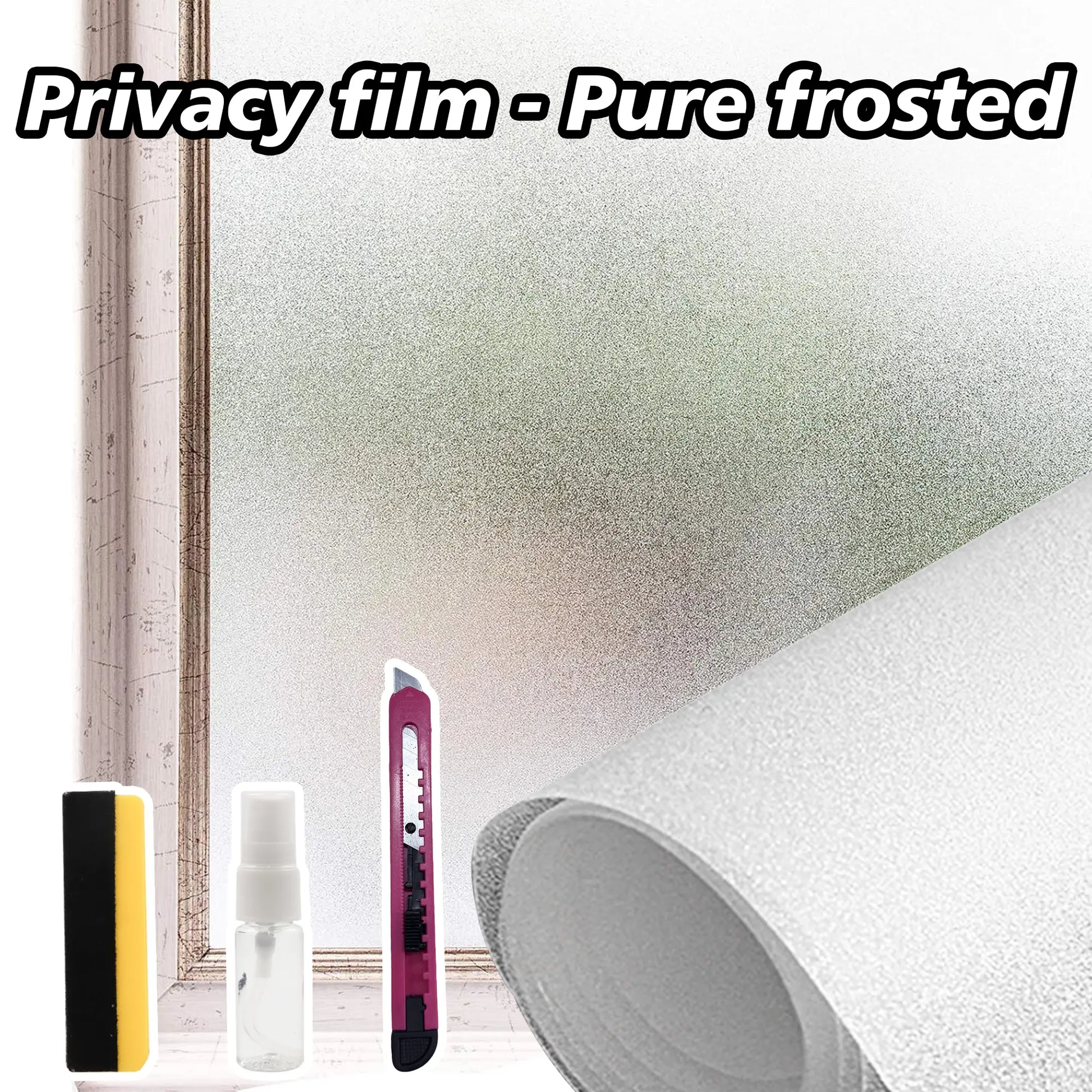 One-Way Privacy Window Film - Heat Blocking Static Cling Home Tint