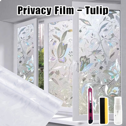 One-Way Privacy Window Film - Heat Blocking Static Cling Home Tint