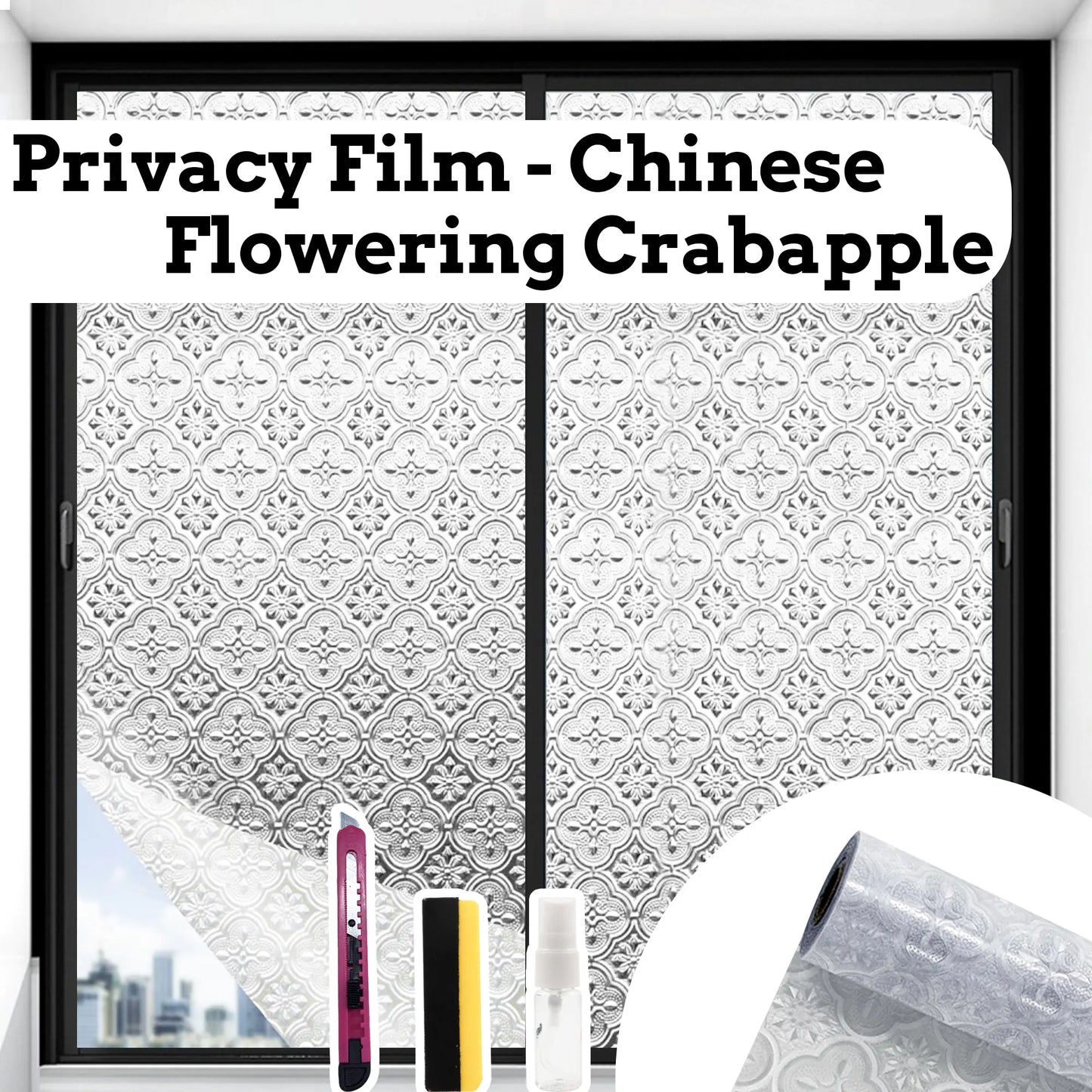 One-Way Privacy Window Film - Heat Blocking Static Cling Home Tint