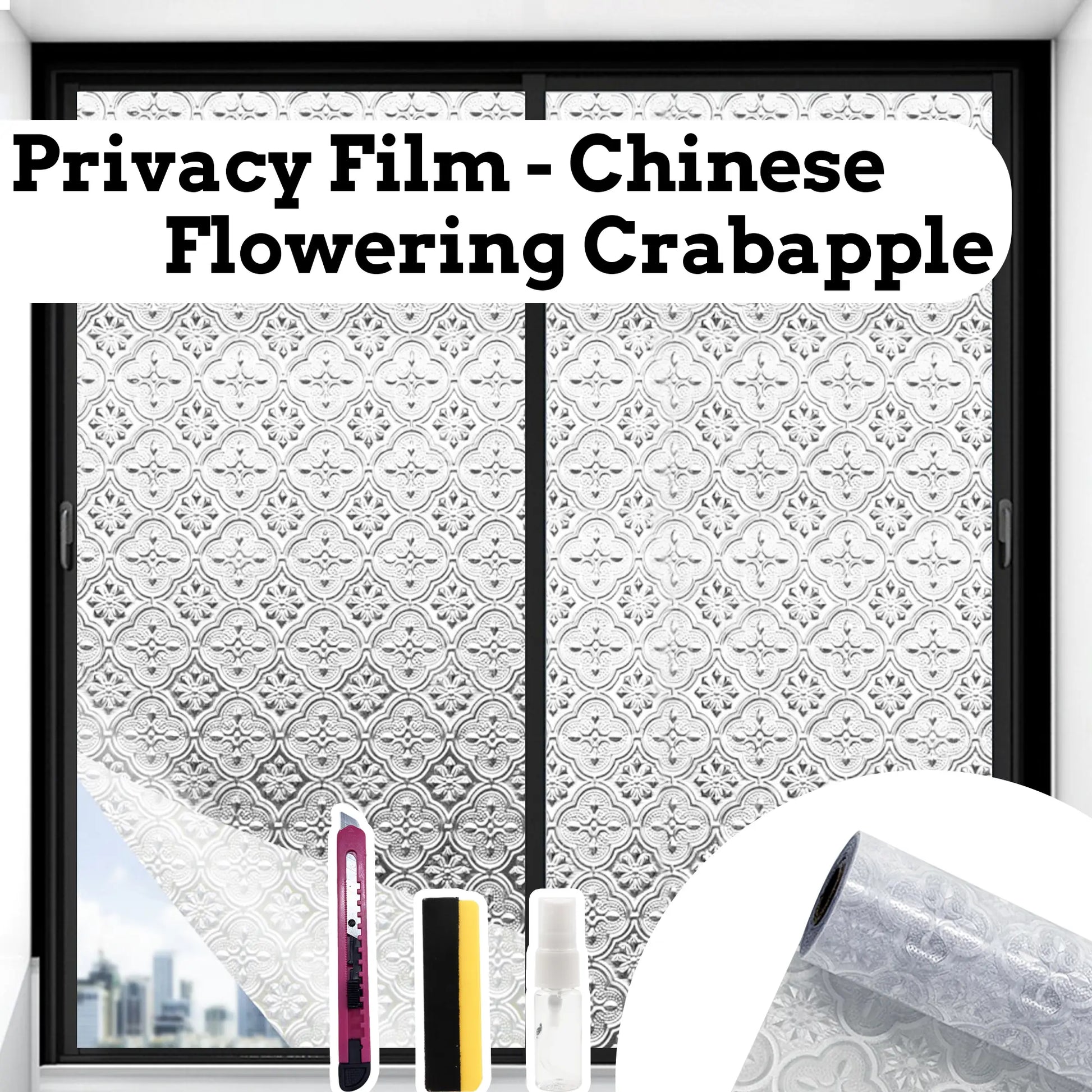 One-Way Privacy Window Film - Heat Blocking Static Cling Home Tint
