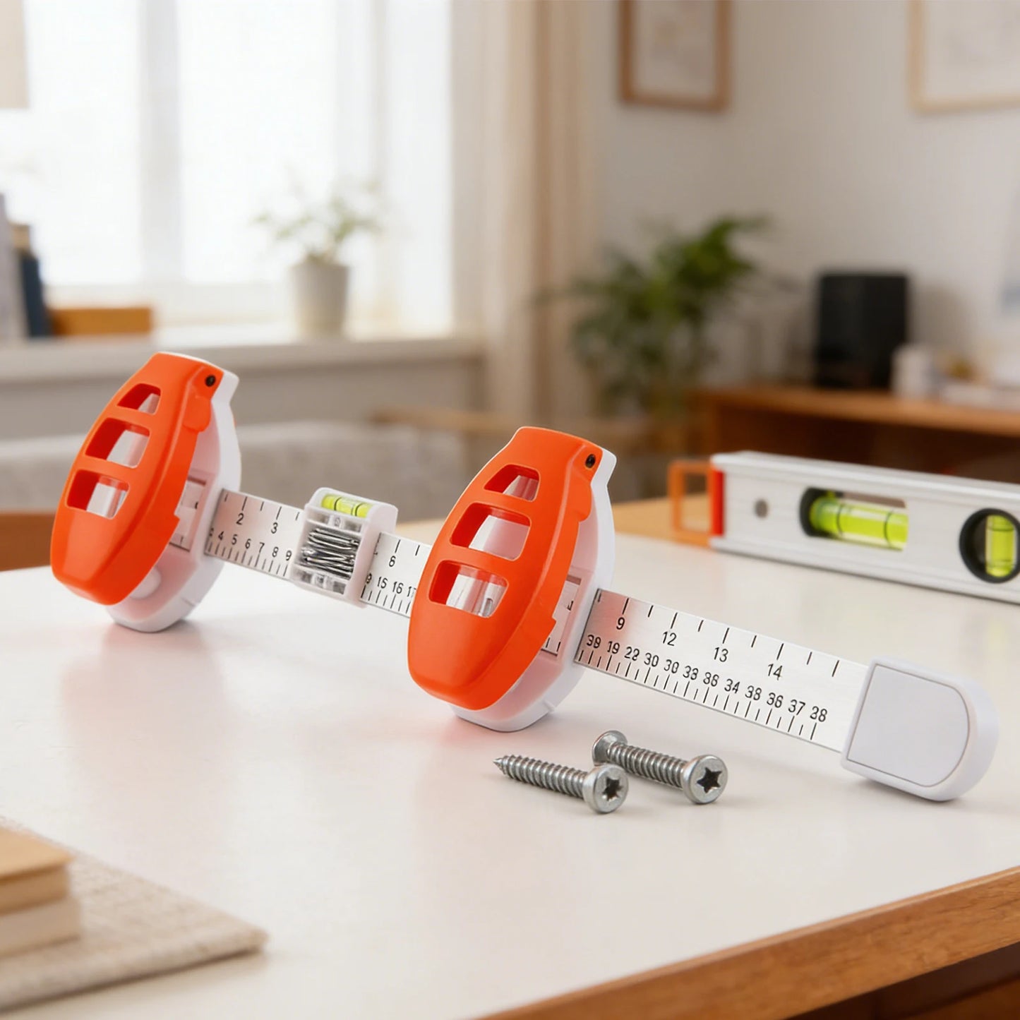 Professional Picture Hanging Tool - Wall Frame Alignment Level & Ruler Kit