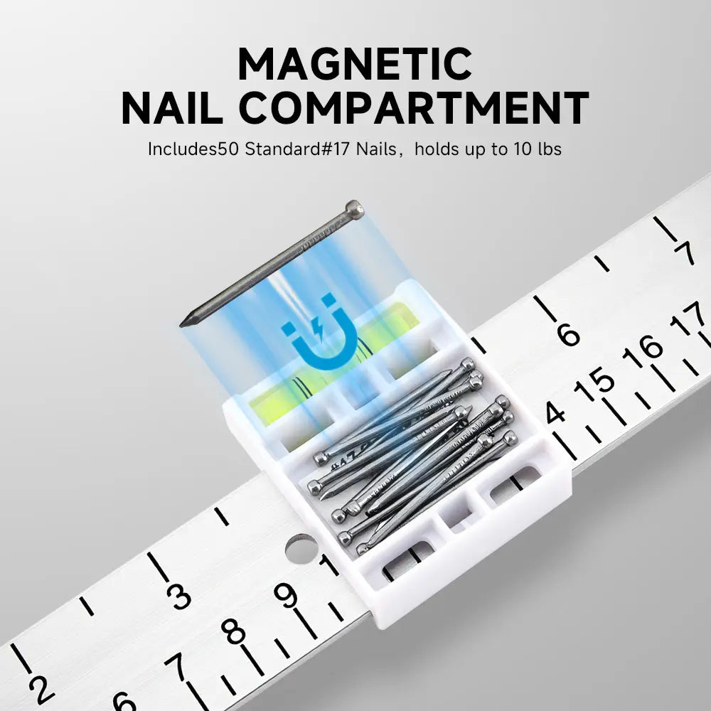 Professional Picture Hanging Tool - Wall Frame Alignment Level & Ruler Kit