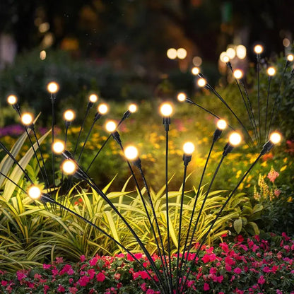 Solar Firefly Garden Lights - Waterproof Swaying Outdoor Yard Lights