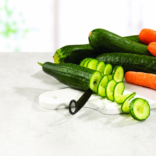 Spiral Peeler Knife - Vegetable Spiral Cutter & V-Knife Garnish Duo