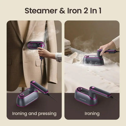 Handheld Garment Steamer - Portable Travel Iron for Clothes & Fabrics