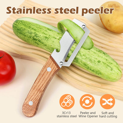 Stainless Steel Vegetable Peeler - Fast Fruit & Potato Skin Remover
