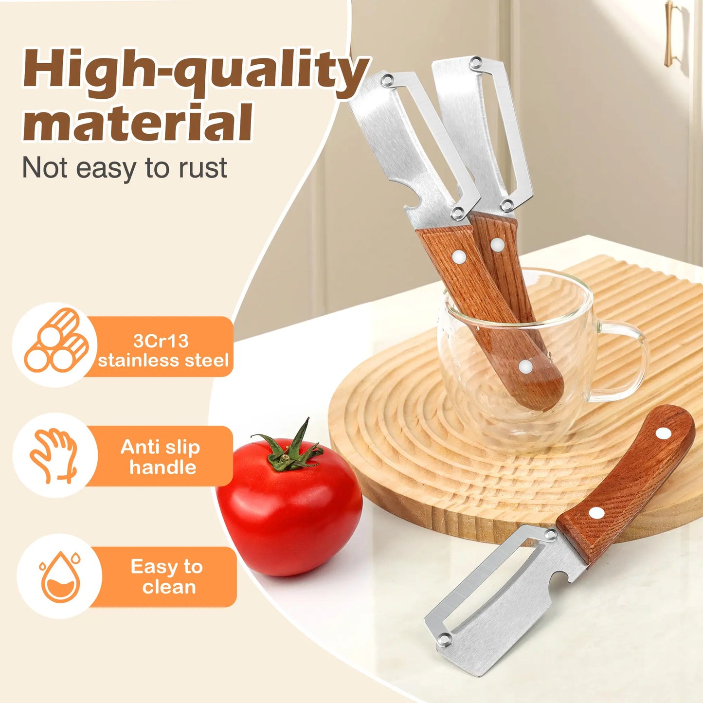 Stainless Steel Vegetable Peeler - Fast Fruit & Potato Skin Remover