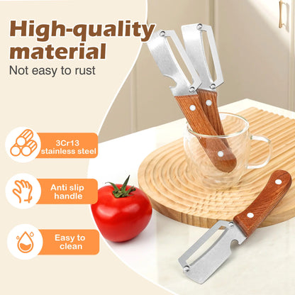 Stainless Steel Vegetable Peeler - Fast Fruit & Potato Skin Remover