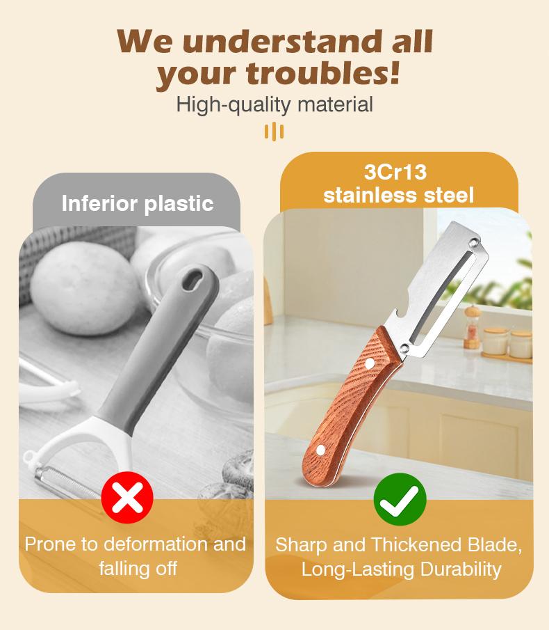 Stainless Steel Vegetable Peeler - Fast Fruit & Potato Skin Remover