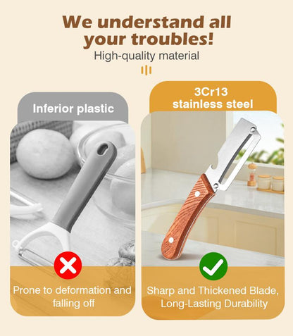 Stainless Steel Vegetable Peeler - Fast Fruit & Potato Skin Remover