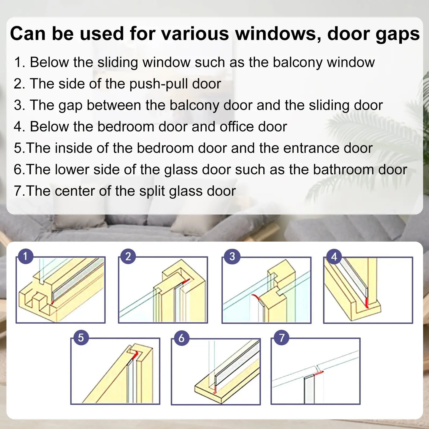 Weather Stripping Tape - Keep Cold AC In And Save On Energy Bills