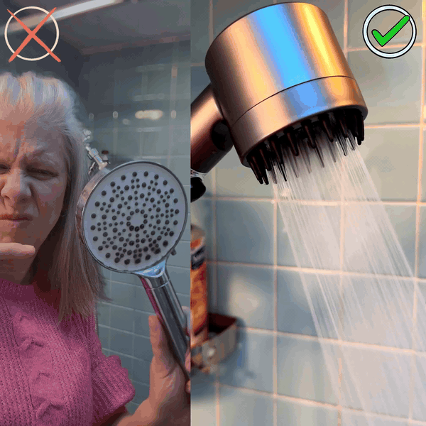 FEELSO shower head comparison showing stronger spray